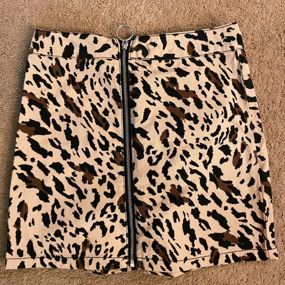 Cheetah print skirt